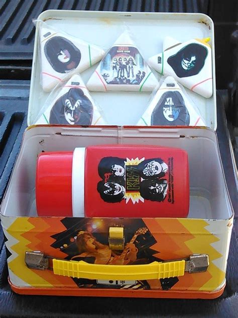 metal lunch box vintage rock bands|collectible metal lunch boxes.